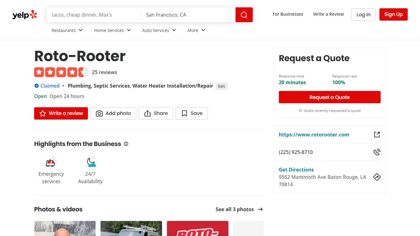 ROTO-ROOTER - 25 Reviews - Plumbing - 9562 Mammoth Ave, Baton ... - Yelp